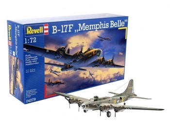 B-17F Memphis Belle Revell 1:72 Scale Plastic Kit - 04279