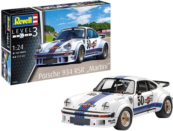 Porsche 934 RSR “Martini” Revell 1:24 Scale Plastic Kit - 07685