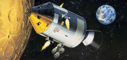 Apollo 11 Columbia Spacecraft with Interior