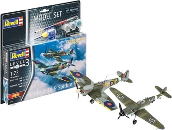 Model Set Combat Set Bf109G-10 amp; Spitfire Mk.V