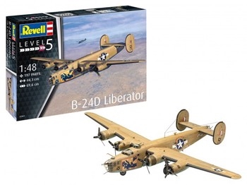 B-24D Liberator Revell 148 Scale Plastic Kit - 03831