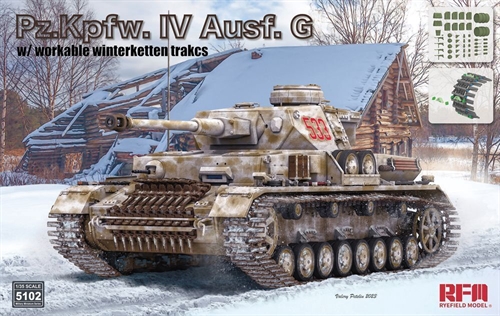 WWII German PzKpfwIV  AusfG with Winterketten Tracks