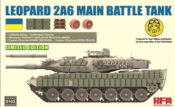 Ukraine Armed Forces Leopard 2A6 with ERA 3D Parts amp; Crew