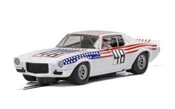 Scalextric Chevrolet Camaro, Stars n Stripes Slot Car - C4043
