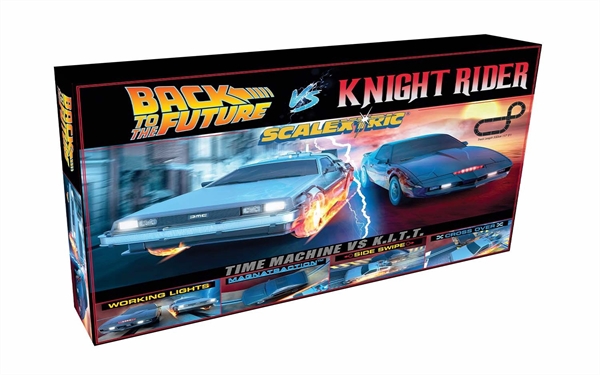 Scalextric 1980s TV - Back to the Future vs Knight Rider Race Set - C1431M