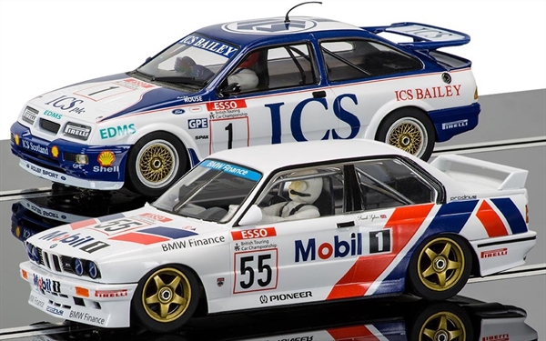 Scalextric Legends Touring Car Twin Car Pack, Ford Sierra RS500 and BMW E30 (Limited Edition) - C3693A