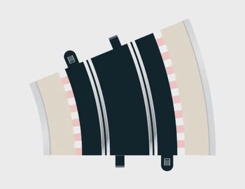 Scalextric Radius 3 Curve 225 x 2 - C8204