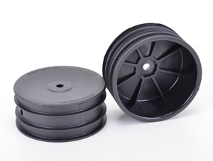 Front 2.2" Off Road Wheels, Black (Pair)