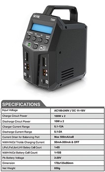 Sky RC T200 AC/DC 12A Dual Output Charger