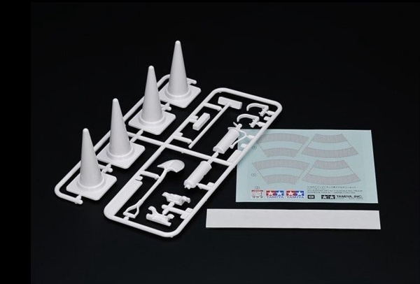 Tamiya RC Truck Accessory Set (Road Cones, Tools and Fire Extinguisher)