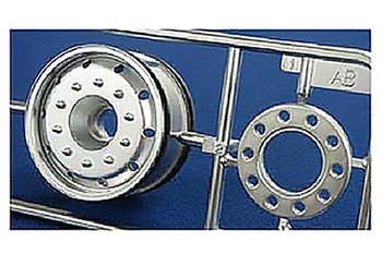 Matt Plated Lorry Wheels 30mm Hex (Pair)