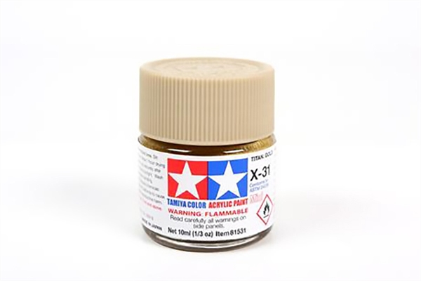 Acrylic X-31 Titanium Gold - 10ml Bottle