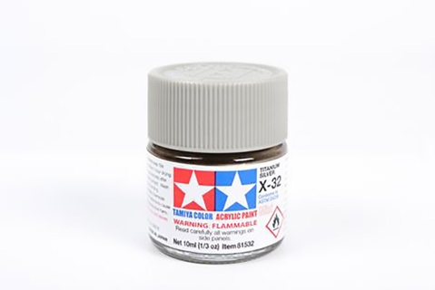 Acrylic X-32 Titanium Silver - 10ml Bottle