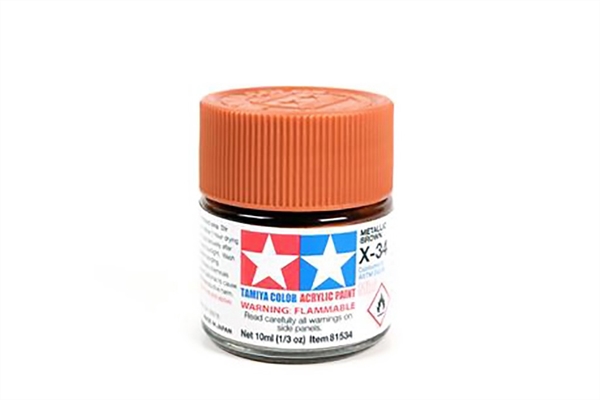 Acrylic X-34 Metallic Brown - 10ml Bottle