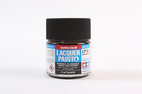 LP-3 Matt Black Lacquer Paint - 10ml