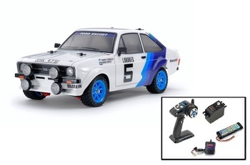 Tamiya RC Ford Escort MkII Rally MF-01X With Pre Painted Body Shell Steerwheel Bundle - 58687
