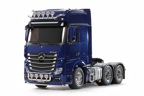 Tamiya RC Mercedes Benz Actros 3363 Gigaspace 114 Truck - Pre-Painted Pearl Blue Edition