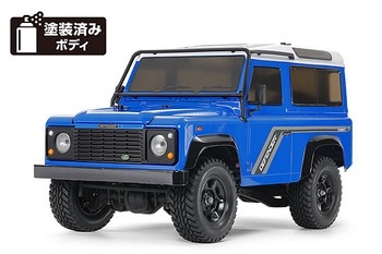 Tamiya RC Land Rover Defender 90 CC-02 Painted Blue - 47478