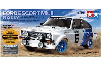 Tamiya RC Ford Escort MkII Rally MF-01X With Pre Painted Body Shell Stick Bundle - 58687