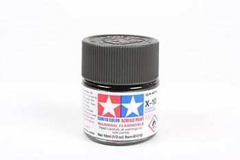 Acrylic X-10 Gun Metal - 10ml Bottle