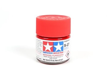 Acrylic X-27 Gloss Clear Red - 10ml Bottle