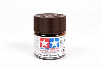 XF-10 Flat Brown Paint - 10ml Bottle