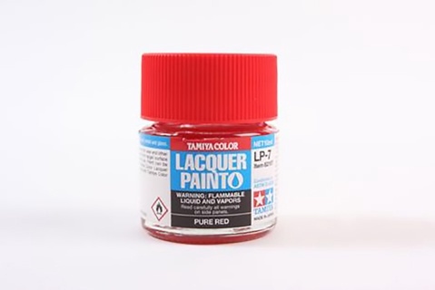 LP-7 Gloss Pure Red Lacquer Paint - 10ml