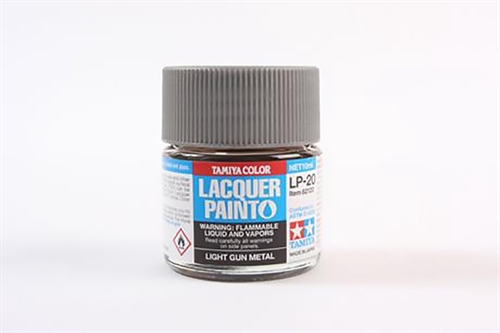 LP-20 Gloss Light Gun Metal Lacquer Paint - 10ml