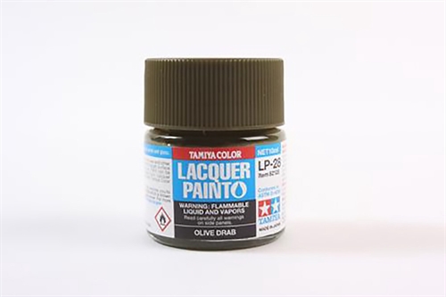 LP-28 Matt Olive Drab Lacquer Paint - 10ml
