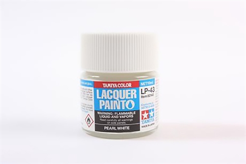 LP-43 Gloss Pearl White Lacquer Paint - 10ml