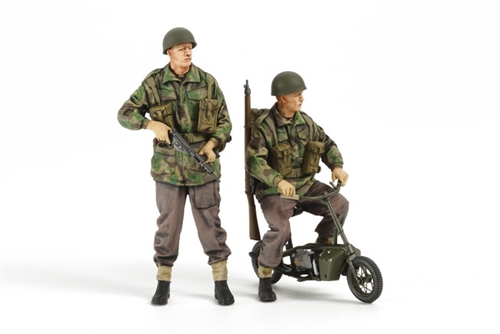 British Paratroopers with Small Motorbikes