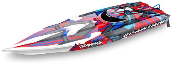 Spartan VXL 1:10 36in Electric Brushless Race Boat, Red (+ TQi 2-ch, TSM, VXL-6s marine, Velineon 540XL)