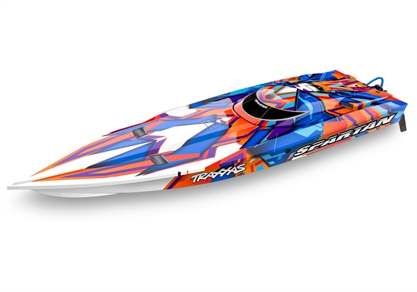 Spartan VXL 1:10 36in Electric Brushless Race Boat, Orange (+ TQi 2-ch, TSM, VXL-6s marine, Velineon 540XL)