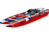 DCB M41 Widebody 110 40in Brushless Electric Catamaran Race Boat Red + TQi 2-ch TSM VXL-6s Marine Velineon 540XL