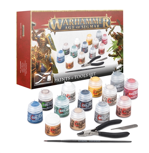 WARHAMMER AGE OF SIGMAR: PAINT AND TOOLS SET